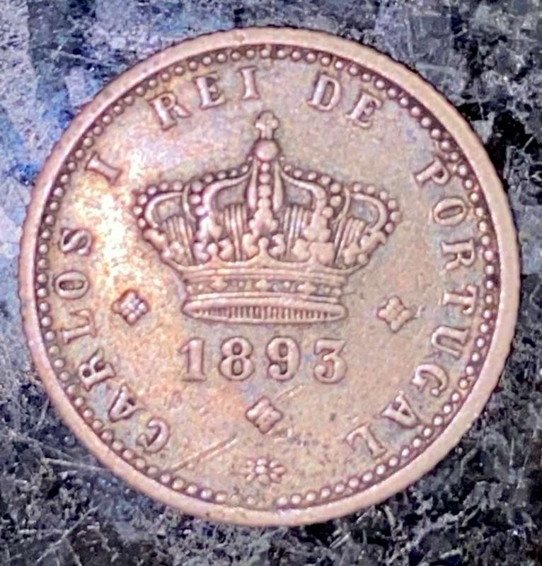PORTUGAL SILVER 50 REIS 1893