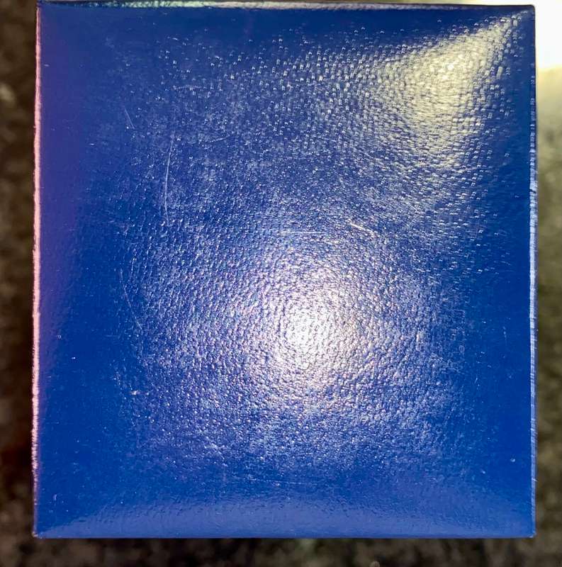 SOUTH AFRICA PROOF SILVER R1 -- 1989 -- NICE BLUE GREY TONING IN SA MINT BOX & CAPSULE