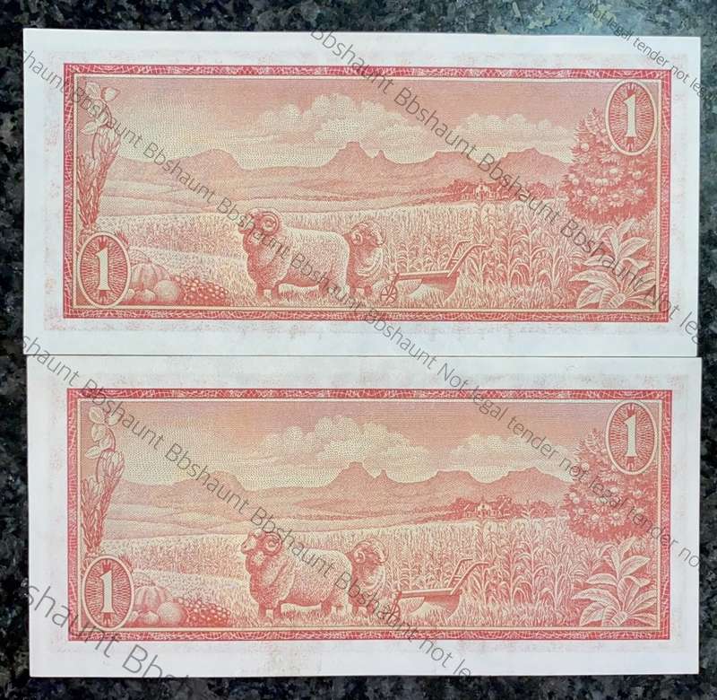 TW DE JONGH R1 IN SEQUENCE B549 /481363-362 UNC 3RD ISSUE 1975(1 BID TAKES ALL)