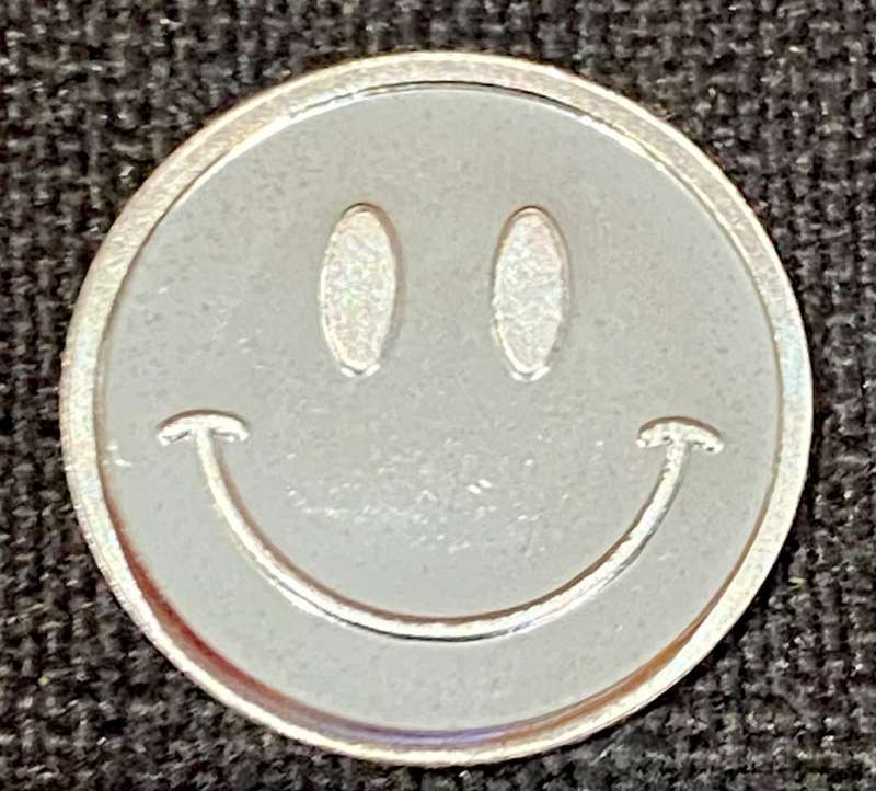 999 SILVER ROUND PROOF LIKE - SMILEY - 1 GRAM FINE SILVER 999