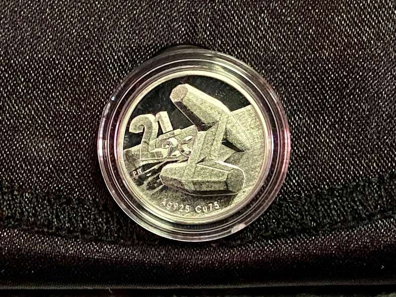 SOUTH AFRICA SILVER 2 1/2 CENT FLY PRESS TICKEY 2016 DOLLOS - 400 MINTAGE- DURBAN MINT MARK