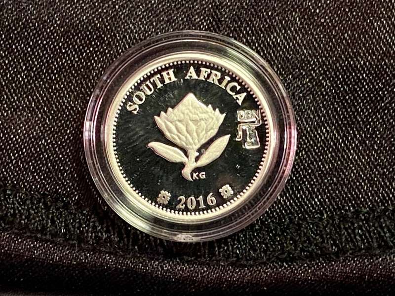 SOUTH AFRICA SILVER 2 1/2 CENT FLY PRESS TICKEY 2016 DOLLOS - 400 MINTAGE- DURBAN MINT MARK