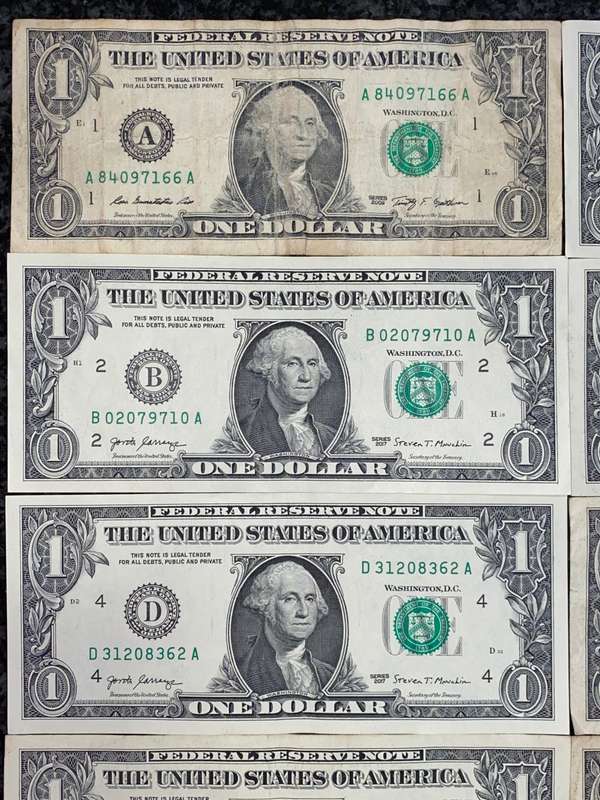 U S A - 1 DOLLAR FEDERAL BANK COLLECTION- BOSTON,NEW YORK,CLEVELAND,RICHMOND,ATLANTA,SAN FRANCISCO