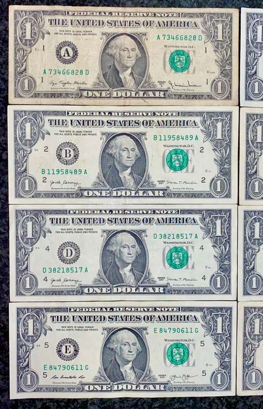 U S A - 1 DOLLAR FEDERAL BANK COLLECTION- BOSTON,NEW YORK,CLEVELAND,RICHMOND,ATLANTA,SAN FRANCISCO
