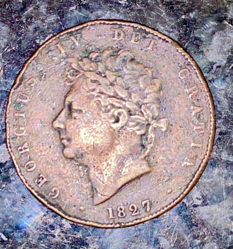 GREAT BRITAIN 1/2 PENNY 1827