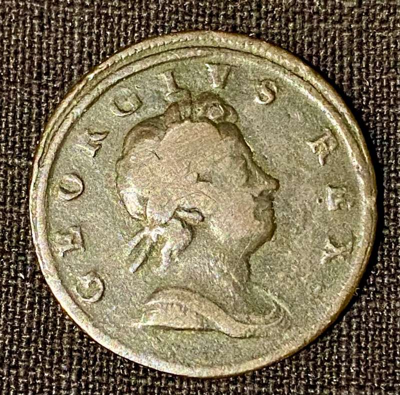 GREAT BRITAIN 1/2 PENNY 1717 SCARCE