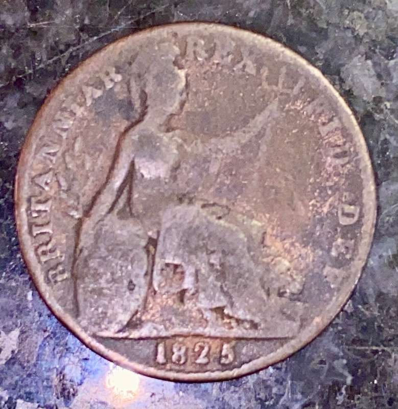 GREAT BRITAIN 1/4 PENNY 1825