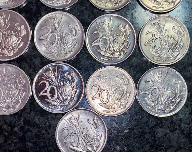 SOUTH AFRICA 20 CENT SOME PROOF 1970, 71, 72, 73, 75, 76, 80, 81, 83, 84, 87, 89, 90(1 BID TAKES ALL