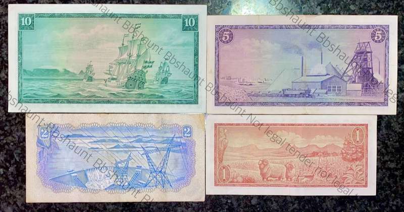 COMPLETE SET OF TW DE JONGH & DECIMALS R10 TO R1 -- 1967-1975 GOOD CONDITION ( 1 BID TAKES ALL)