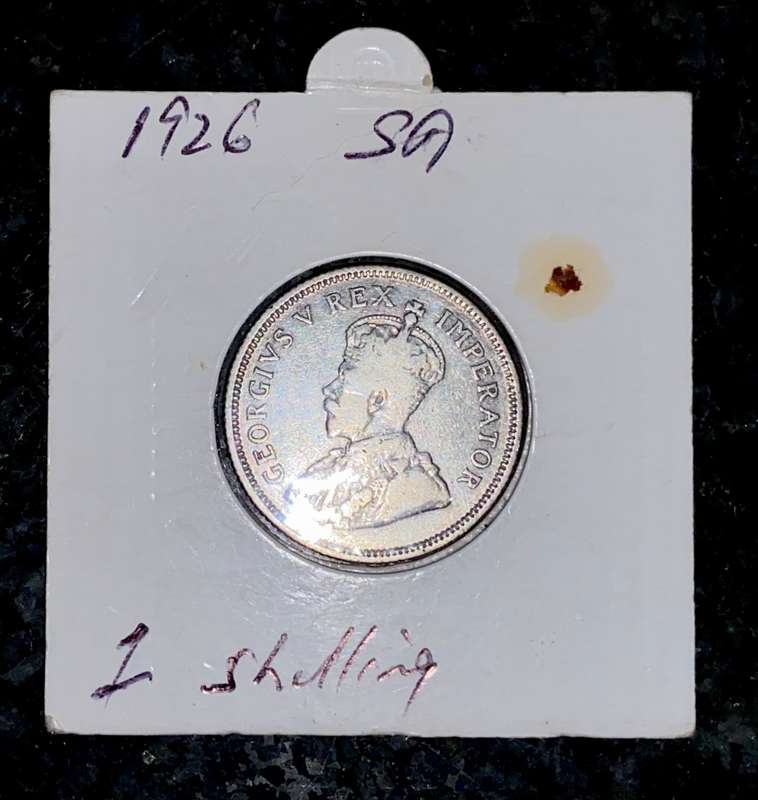 S A UNION SILVER 1 SHILLING- 1926 - IN COIN FLIP