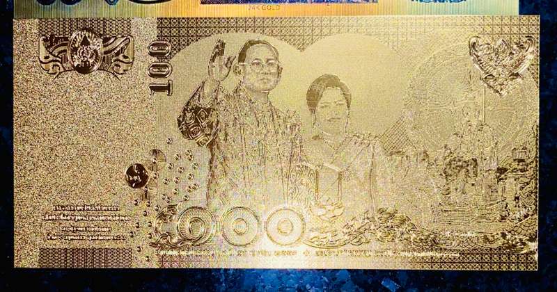 THAILAND - SET 100 BAHT GOLD & 50 BAHT COLORIZED GOLD FOIL999 CARD -AMAZING ART- WITH CERT & FOLDER