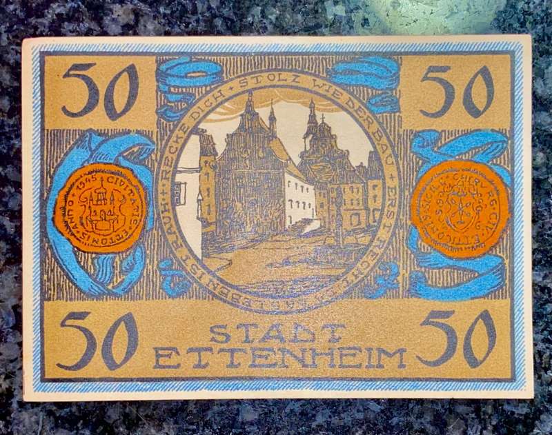Germany 50 Pfennig - Ettenheim - 1922 UNC Notgeld (Emergency Money) - Art