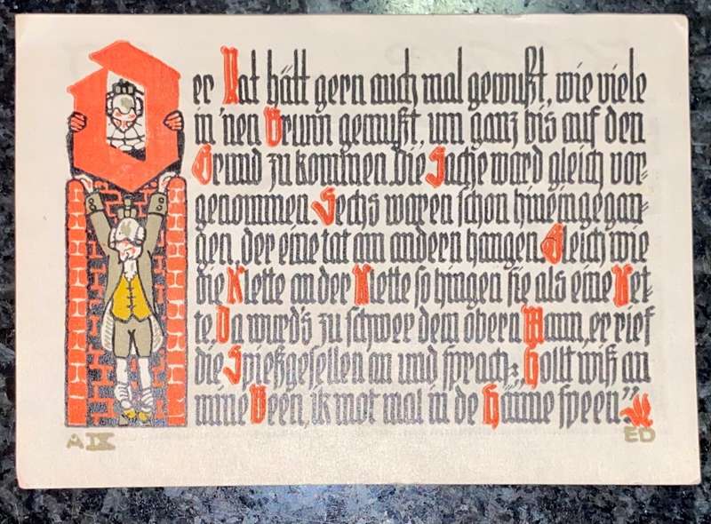 GERMANY 50 PFENNIG - SCHOPPENSTADT - 1921 AUNC NOTGELD (EMERGENCY MONEY) - AMAZING ART