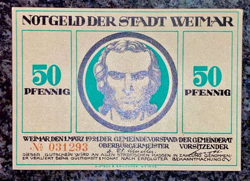 GERMANY 50 PFENNIG - WEIMAR - 1920s UNC NOTGELD (EMERGENCY MONEY) - AMAZING ART