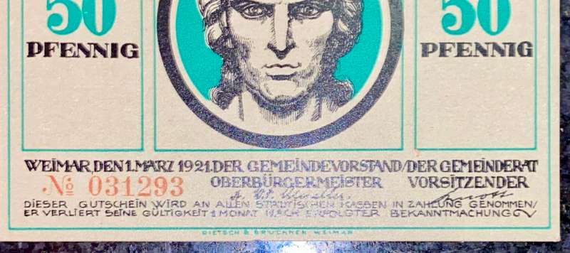GERMANY 50 PFENNIG - WEIMAR - 1920s UNC NOTGELD (EMERGENCY MONEY) - AMAZING ART