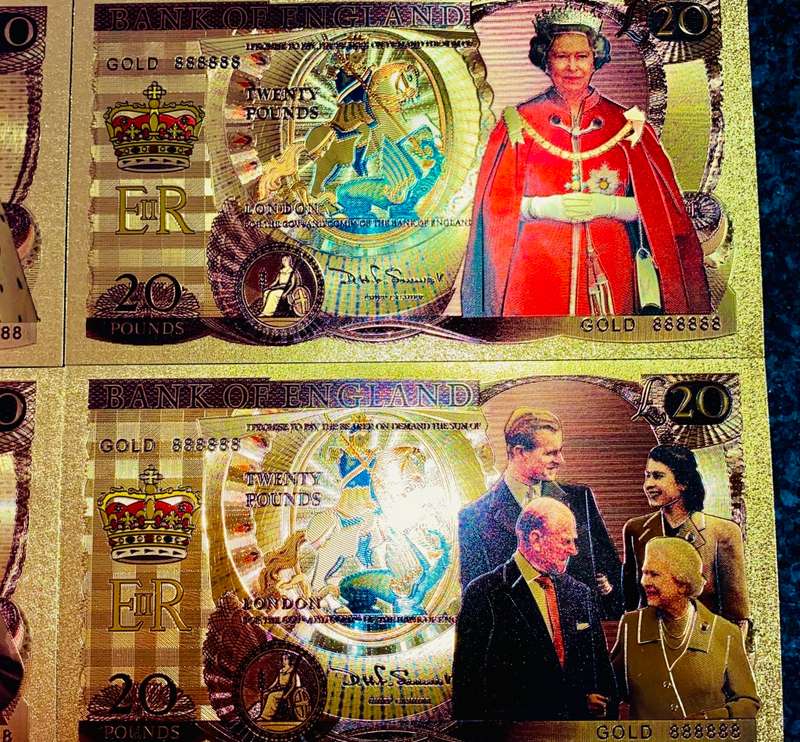 GREAT BRITAIN -- QUEENS PLATINUM JUBILEE SET -- COLORIZED GOLD FOIL999 CARD - WITH CERT & FOLDER