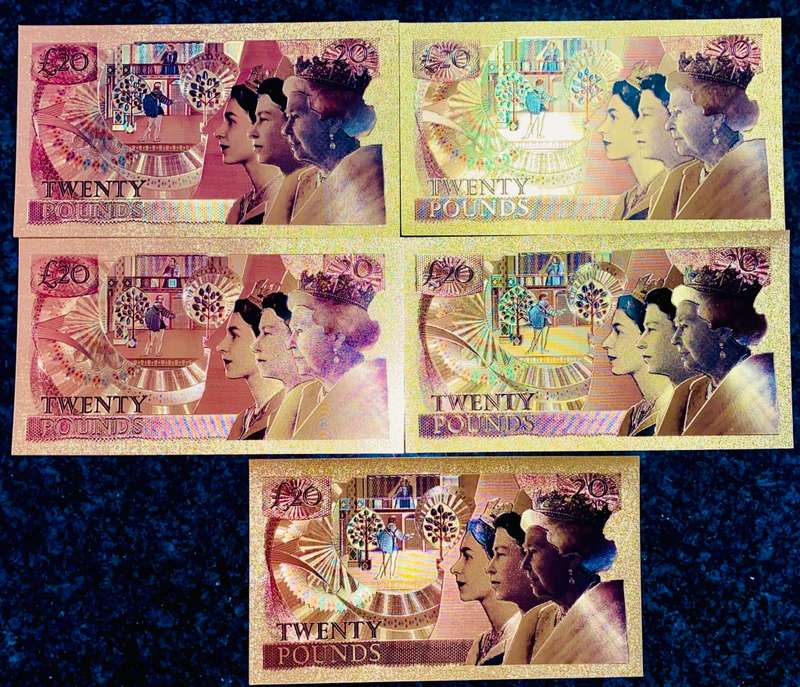 GREAT BRITAIN -- QUEENS PLATINUM JUBILEE SET -- COLORIZED GOLD FOIL999 CARD - WITH CERT & FOLDER