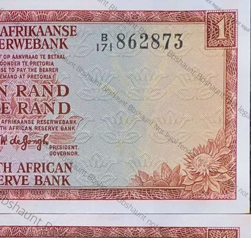 TW DE JONGH ERROR NOTES R1 IN SEQUENCE B171 /862872-873 -- 2ND ISSUE 1973(1 BID TAKES ALL)