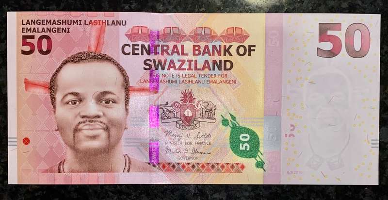 SWAZILAND 50 EMALANGENI AZ 2010 UNC