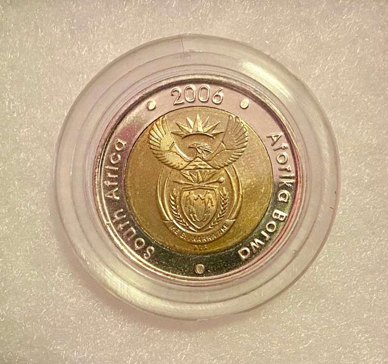 SOUTH AFRICA OOM PAUL MINTMARK R5 -- 2006 -- MINTAGE 957 -- BOX WITH CERTIFICATE IN CAPSULE