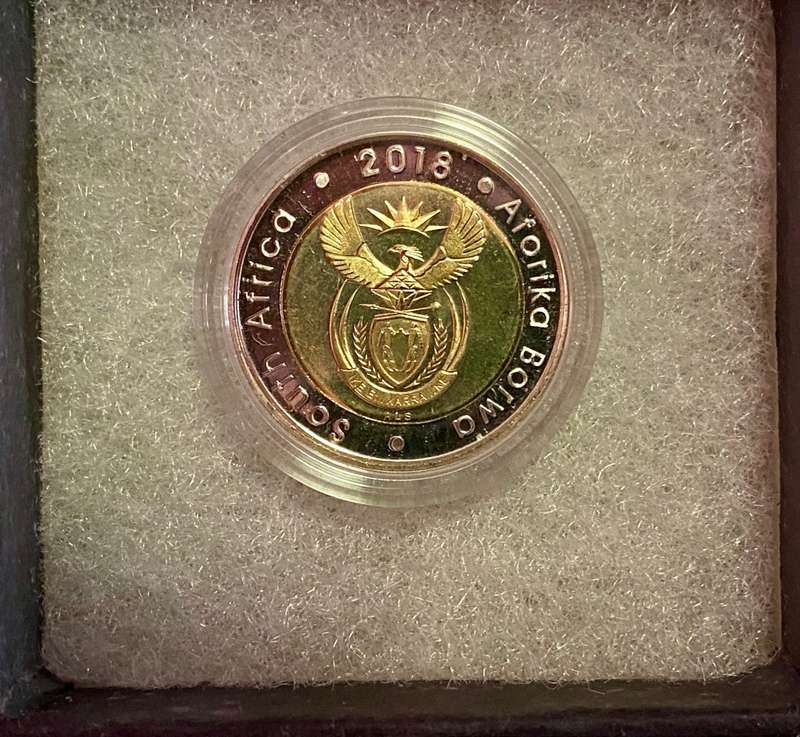 SOUTH AFRICA PROOF OOM PAUL MINTMARK R5 -- 2018 -- MINTAGE ONLY 254 -BOX WITH CERTIFICATE IN CAPSULE