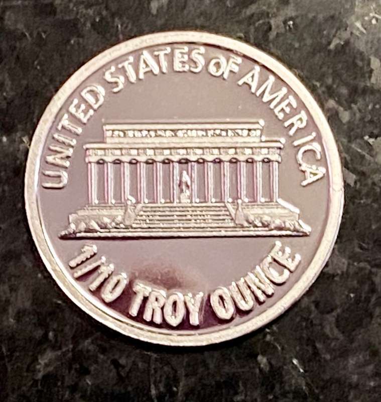 U S A -- MEMORIAL PENNY -- LINCOLN - IN GOD WE TRUST - 1/10 TROY OZ FINE SILVER - 99,99 SILVER ROUND