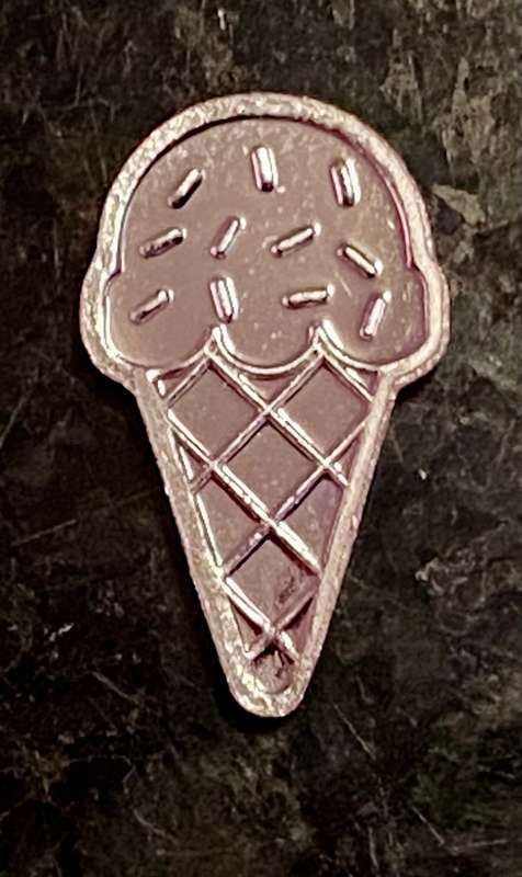 999 SILVER -- ICE CREAM CONE -- 1 GRAM FINE SILVER (BID PER ICE CREAM) 1 AVALIABLE