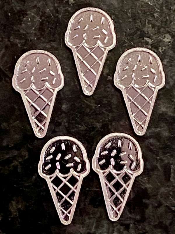 999 SILVER -- ICE CREAM CONE -- 1 GRAM FINE SILVER (BID PER ICE CREAM) 1 AVALIABLE