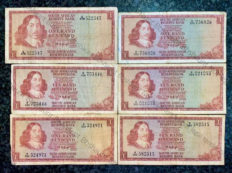 TW DE JONGH R1 - B SERIES & 1 X A - SERIES( 1 BID TAKES ALL 6 NOTES)