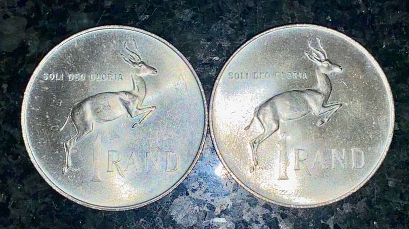 SOUTH AFRICA SILVER SET R1 --1968 BOTH ENGLISH & AFRIKAANS SILVER 80%(1 BID TAKES ALL)