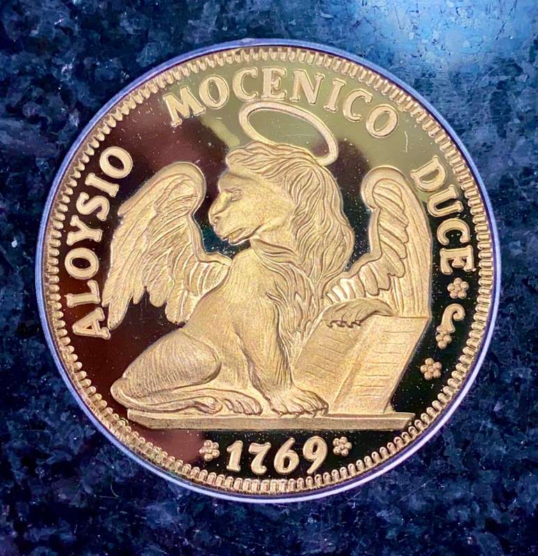 CAPE COIN HERITAGE TAVERNS OF THE SEA COLLECTION - 1769 VENICE 1 SCUDO - 925 SILVER GOLD PLATED