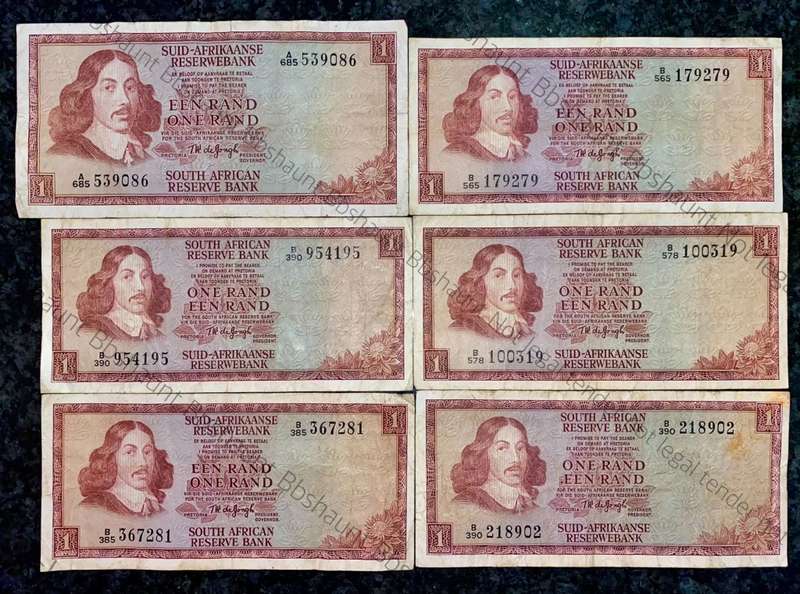 TW DE JONGH R1 - B SERIES & 1 A - SERIES( 1 BID TAKES ALL 6 NOTES)