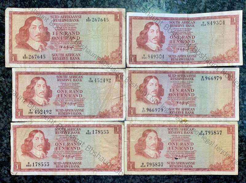 TW DE JONGH R1 - B SERIES & 1 A - SERIES( 1 BID TAKES ALL 6 NOTES)