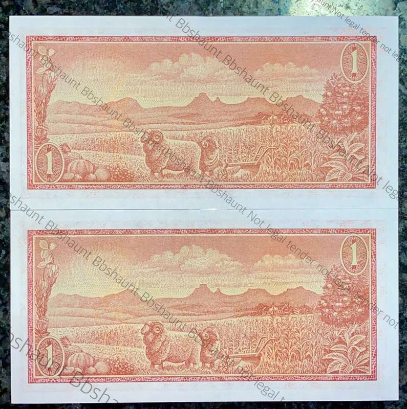 TW DE JONGH R1 IN SEQUENCE A721 /898737-738 UNC SPRINGBUCK WTM 1ST ISSUE 1967(1 BID TAKES ALL)
