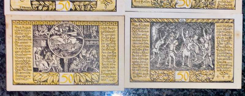 GERMANY FULL SET - RIEDER 50 PFENNIG 1921 - UNC-AUNC NOTGELD (EMERGENCY MONEY) - AMAZING ART