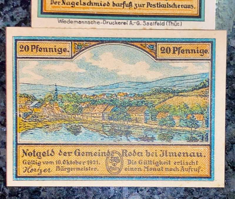 GERMANY SET - RODA 50 PFENNIG, 25 PF & 20 PFENNIG 1921 - UNC NOTGELD (EMERGENCY MONEY) - AMAZING ART
