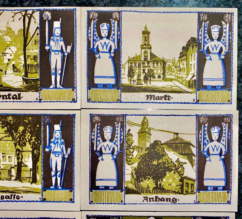 GERMANY SET GEHNEEBERG 50 PFENNIG 1921 - UNC NOTGELD (EMERGENCY MONEY) AMAZING ART