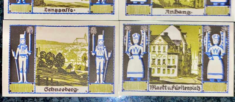 GERMANY SET GEHNEEBERG 50 PFENNIG 1921 - UNC NOTGELD (EMERGENCY MONEY) AMAZING ART