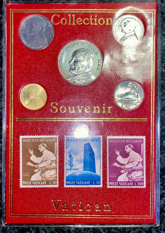 VATICAN CITY UNC 1978 COIN & STAMP COLLECTION POPE PAULUS II PONT MAX