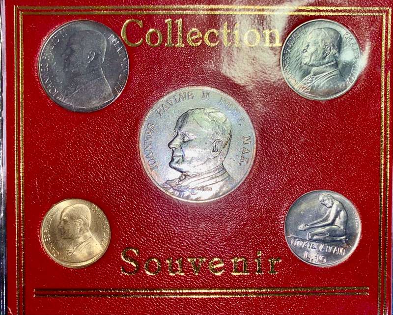 VATICAN CITY UNC 1978 COIN & STAMP COLLECTION POPE PAULUS II PONT MAX