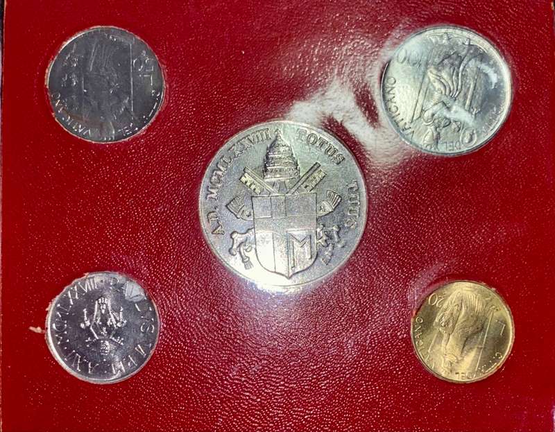 VATICAN CITY UNC 1978 COIN & STAMP COLLECTION POPE PAULUS II PONT MAX