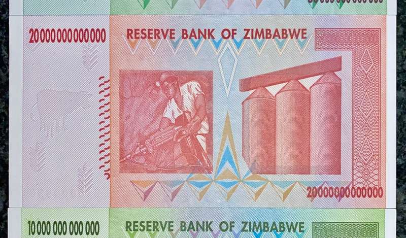 ZIMBABWE FULL SET TRILLION DOLLARS + REPLACEMENT 20 TRILLION ZA 100 TRILLION TO 10 TRILLION 2008 UNC