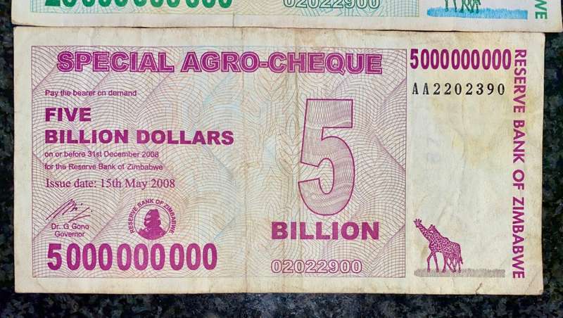 ZIMBABWE SET 100 BILLION DOLLARS, 25 BILLION DOLLARS & AA 5 BILLION DOLLAR 2008(1 BID TAKES ALL)