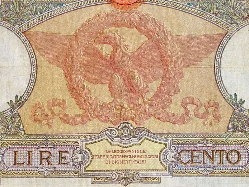 ITALY 100 LIRE 5TH OCTOBER 1931 BIG NOTE O311
