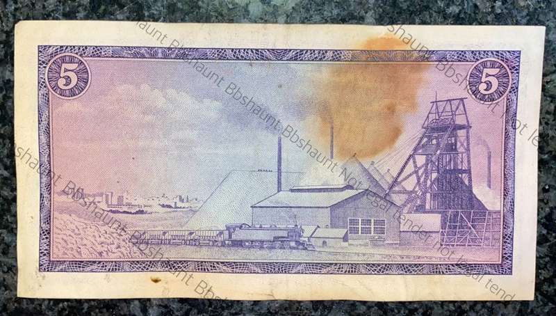 REPLACEMENT NOTE TW DE JONGH R5 -- X5 -- 1967 A/E 1ST ISSUE SPRINGBUCK WTM
