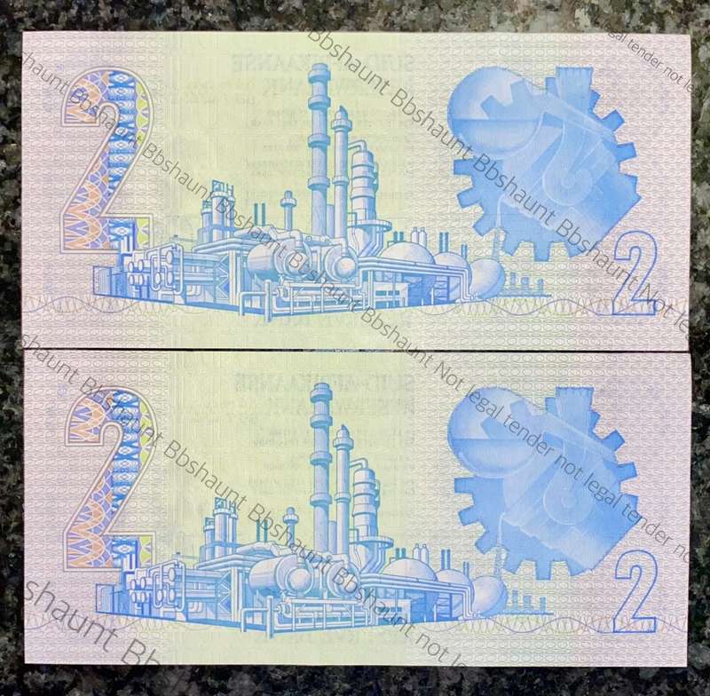 GPC DE KOCK R2 IN SEQUENCE A486 /722196-197 UNC 2ND ISSUE 1981(1 BID TAKES ALL)