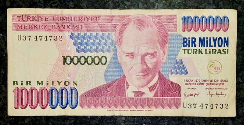 TURKEY 1 MILLION LIRA 1970