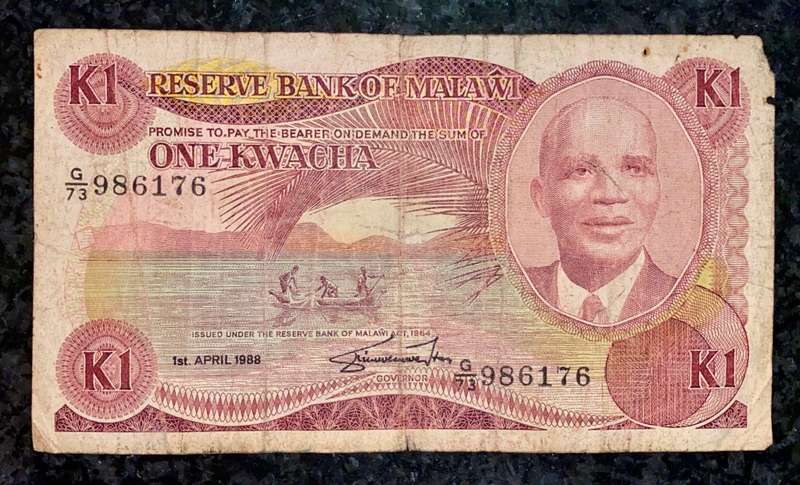 MALAW 1 KWACHA 1988