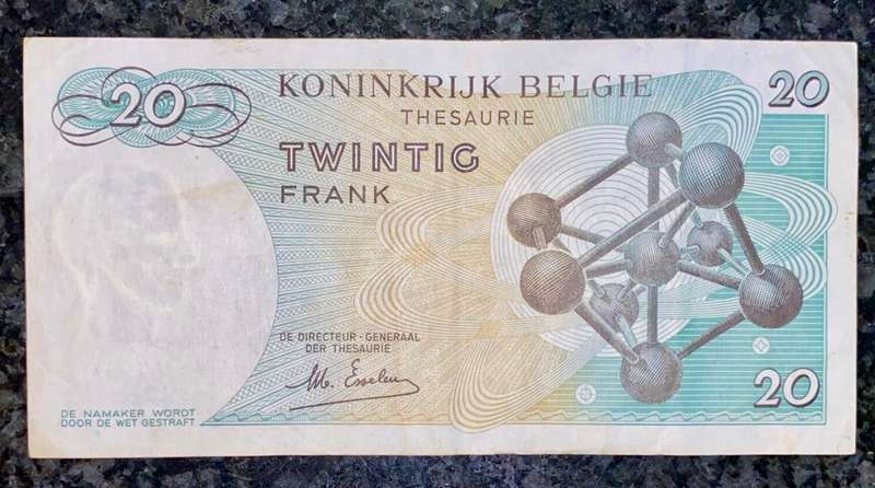 BELGIUM  20 FRANCS 15.06.1964