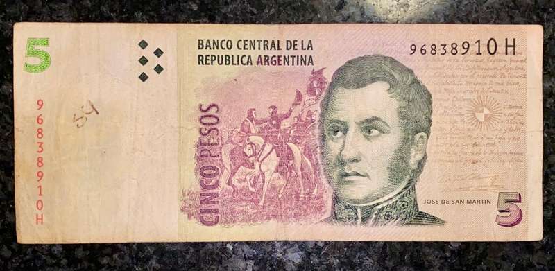 ARGENTINA 5 PESOS ND